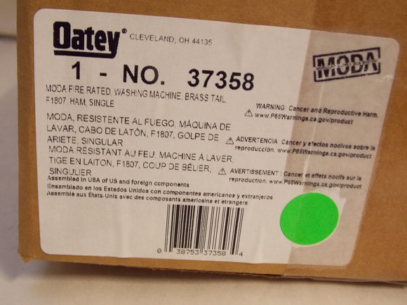 Oatey 37358 Moda Fire-Rated Washing Machine Box , Brass Tail