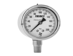 Discount clearance closeout open box and discontinued Trerice | Trerice D83LFSS4002LA100 Industrial Gauge 4" dial 0 to 60 psi 1/4" NPT