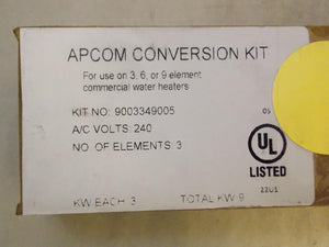 Discount clearance closeout open box and discontinued APCOM | APCOM Conversion Kit 100109174 AO Smith 3 Heater Elements 3000W/240V