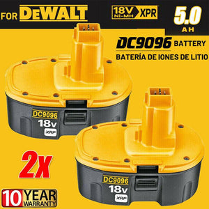 Discount clearance closeout open box and discontinued DEWALT | Dewalt 2 Pack 18 Volt XRP 5.0AH Battery For DC9096-2 DC9098 DC9099 DC9096 DE9098