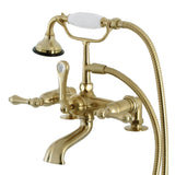 Discount clearance closeout open box and discontinued Kingston Brass | Kingston Brass AE51T Aqua Vintage Wall Mounted Tub Filler , Brushed Brass