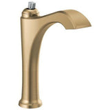 Discount clearance closeout open box and discontinued Delta | Delta 656-CZLHP-DST Vessel Bathroom Faucet Less Handle , Brilliance Champagne