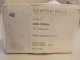 Discount clearance closeout open box and discontinued Newport Brass | Newport Brass 18'' Towel Bar 2020-1230/04 Cube 2 , Satin Brass PVD