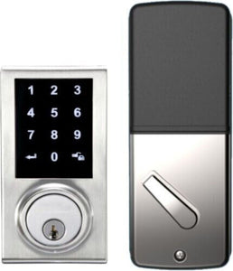 Discount clearance closeout open box and discontinued Miseno | Miseno HLK8581U15 Electronic Keyless Entry Deadbolt 9341690 , Satin Nickel