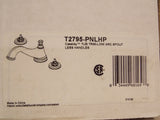 Delta Roman Tub Faucet Trim Kit No Handles T2795-PNLHP Cassidy , Polished Nickel