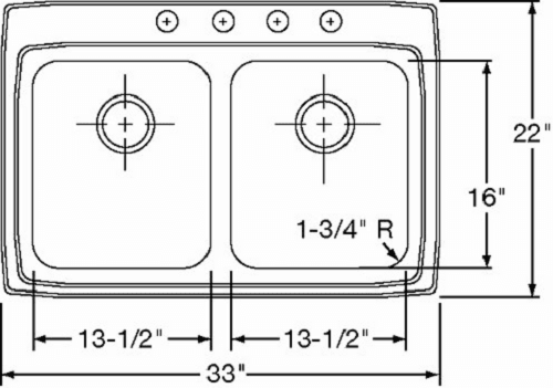 Discount clearance closeout open box and discontinued Elkay | Elkay LRAD3322653 Lustertone ADA Kitchen Sink 33