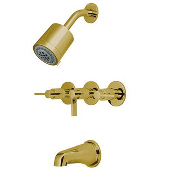 Discount clearance closeout open box and discontinued Kingston Brass | Kingston Brass KBX8132NDL Nuvo Fusion Tub and Shower Faucet , Polished Brass