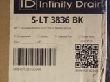 Infinity Drain SLT3836BK 36" S-PVC Series PVC Shower Drain , Matte Black
