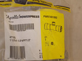 Discount clearance closeout open box and discontinued Apollo | Apollo PowerPress PWR7481892 4712G Tee 1-1/2x1-1/2x1/2 PxPxFPT Female Gas Outlet