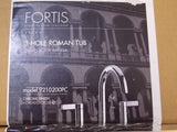 Fortis 9210200pc Brera Two Handle Roman Roman Roman Back Filler Faucet Trim, chrome poli