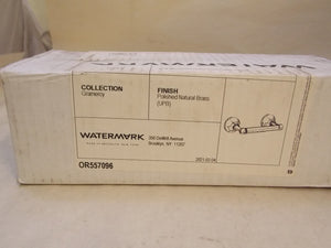 Marca de agua 312-0.4.1 Soporte de papel higiénico de Gramercy upb, latón natural pulido