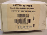 Brasstech 491/10B 1/2" IPS by 3/8" OD Lavatory Supply Kit, Oil Rubbed Bronze