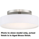 WAC Lighting FM-131114-AB LED 14" Semi-Flush Mount Ceiling Light , Aged Brass