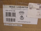 Iluminación WAC FM-131114-AB LED de montaje de montaje semi-flush de 14 ", latón envejecido