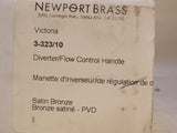 Newport Brass 3-323/10 Victoria Diverter / Flow Control Poignée, Satin Bronze PVD