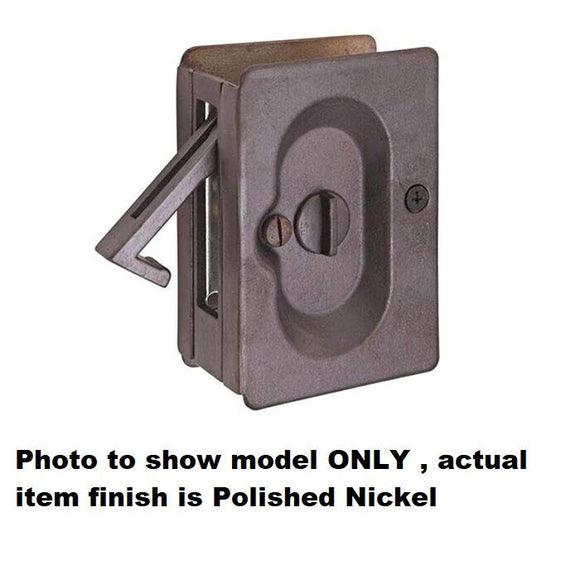 Emtek 210214US14 Privacy Pocket Door Lock in Polished Nickel