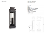 Visual Comfort Linear Large Wall Lantern CHD 2911BZ-CG , Bronze with Clear Glass