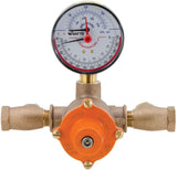 Powers ES150-11 Thermostatic Mixing Rough Bronze Valve With Gauge