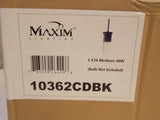 Maxim Lighting 10362CDBK Rexford 1-Light Mini Pendant , Black With Seedy Glass