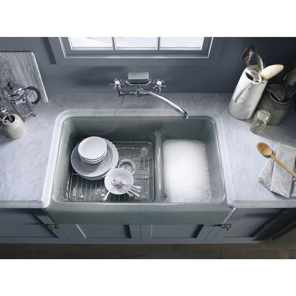 KOHLER 5828-ST Support pour cuvette d'évier Passe au lave-vaisselle avec pieds en caoutchouc, acier inoxydable