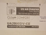 Purificateur d'air UV à montage sur conduit Clean Comfort 2000sf UA2000DV-CB