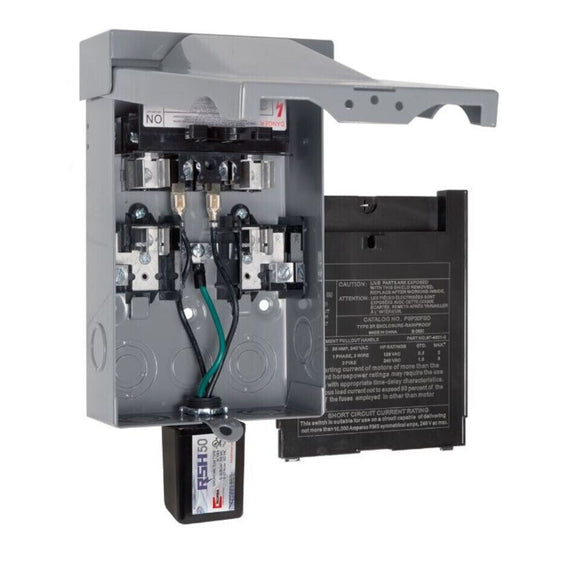 Rectorseal 96418 RSH-50 - Caja de desconexión de aire acondicionado con fusible de 60 A y protector contra sobretensiones