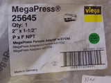 Viega MegaPress 25645 Carbon Steel 2" x 1-1/2" P X F NPT