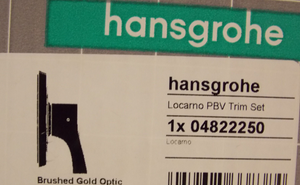 Hansgrohe 0482250 Locarno Pressure Balanced Valve Trim Only , Brushed Gold Optic