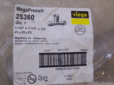 Viega MegaPress 25360 Carbon Steel Tee 1-1/2" x 1-1/2" x 1/2"