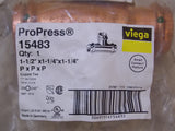 Viega 15483 ProPress 1-1/2" x 1-1/4" x 1-1/4" tee Copper Press Connection