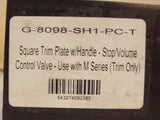 GRAFF G-8098-SH1-PC-T Square Stop/Volume Control Valve Trim w Knob Handle, Chro