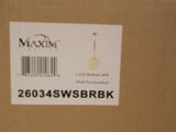MAXIM Pendant Light 26034SWSBRBK Vesper 1-Light 11.75" W Satin Brass and Black