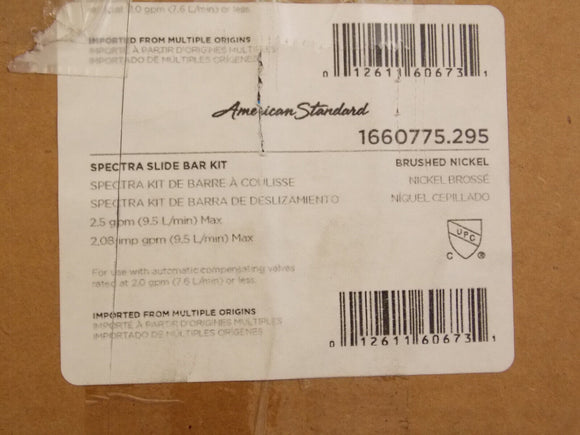 American Standard 1660775.295 Spectra Handshower w Slide Bar Kit, Brushed Nickel