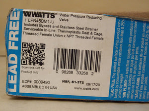 Watts 3/4" Water Pressure Reducing Valve LFN45BM1-U Lead Free - 0009490