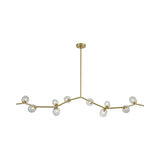 Avenue Lighting HF4810-CLR Hampton 10-Light Chandelier Brushed Brass/Clear Glass