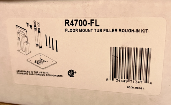 Delta R4700-FL Floor Mount Tub Filler Rough-In Valve