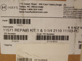 Hays 11571 Commandes de fluide Kit de réparation électro-flo Kit1 "à 1-1 / 4"