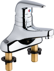 Chicago Faucets 420-T41E2805ABCP 4" Deck-Mounted Manual Sink Faucet , Chrome