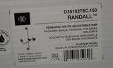 DXV D3510278C.150 Randall Personal Hand Shower On Adjustable Bar-Platinum Nickel