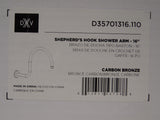 DXV D35701316.110 Traditional Shepherd's Hook 16" Shower Arm - Carbon Bronze