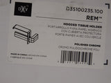 DXV D35100235.100 Rem Single Arm Hooded Toilet Paper Holder , Polished Chrome