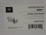 DXV D35100235.144 REM Soporte de papel higiénico con capucha con capucha, níquel cepillado