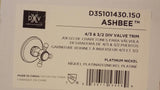 DXV D35101430.150 Ashbee 3/2 Or 4/3 Diverter Valve Trim Only - Platinum Nickel