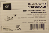 DXV  D35160900.144 Fitzgerald Roman Tub Filler With Handshower , Brushed Nickel