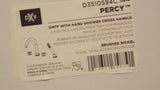 DXV D3510594C.144 Percy Cross Handles Fauce de baignoire W Douche à main, nickel brossé