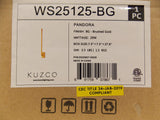 Kuzco Lighting WS25125-BG Pandora 28 inch Tall LED Wall Sconce in Brushed Gold