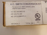 Discount clearance closeout open box and discontinued A.O. Smith HVAC | ِA.O. Smith 100109569 , 208V 1000 W 2-Element Conversion Kit for DEN/DEL Series