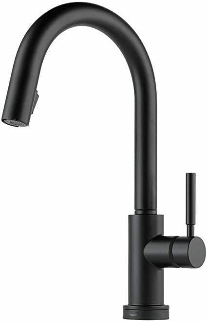 Discount clearance closeout open box and discontinued Brizo Faucets , Shower , Plumbing Fixtures and Parts | Brizo Solna Kitchen Faucet 64020LF-BL Multi-Functional, Pull-Down - Matte Black