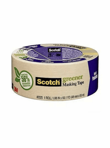 Discount clearance closeout open box and discontinued Scotch Tools | Case of 12 Scotch 2025-48C Greener Masking Tape 1.88" x 60.1 Yards