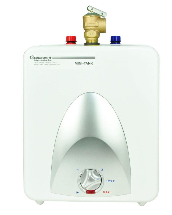 Discount clearance closeout open box and discontinued Chronomite Appliances | Chronomite Point of Use Mini Hot Water Heater CMT-1.3 CMT Series 1.3 Gallon